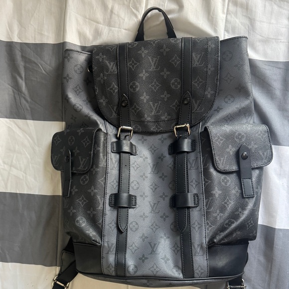 Louis Vuitton Black and Gray Monogram Backpack - Picture 1 of 3